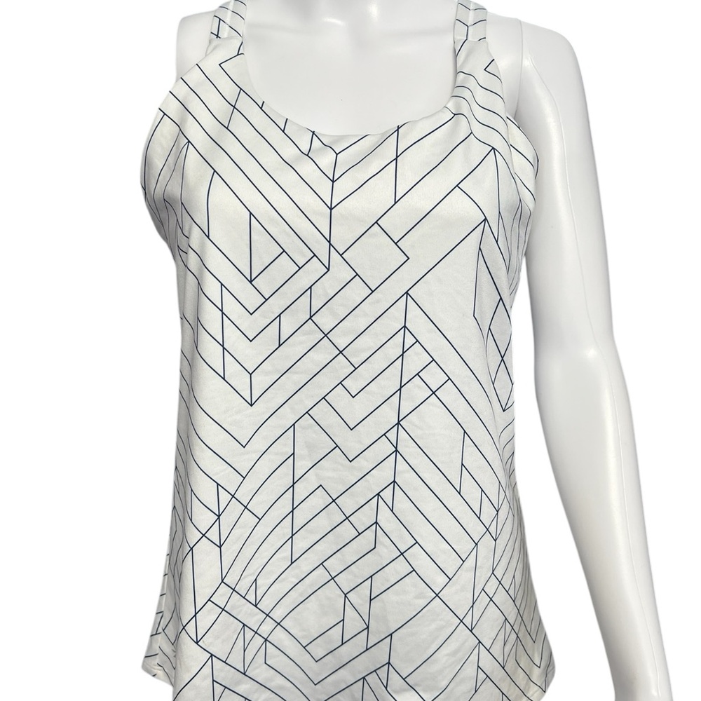 Athleta - White Tank Top with Graphic Design - Women’s Sz. XL